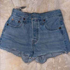 Levi's Light Blue Jean Shorts